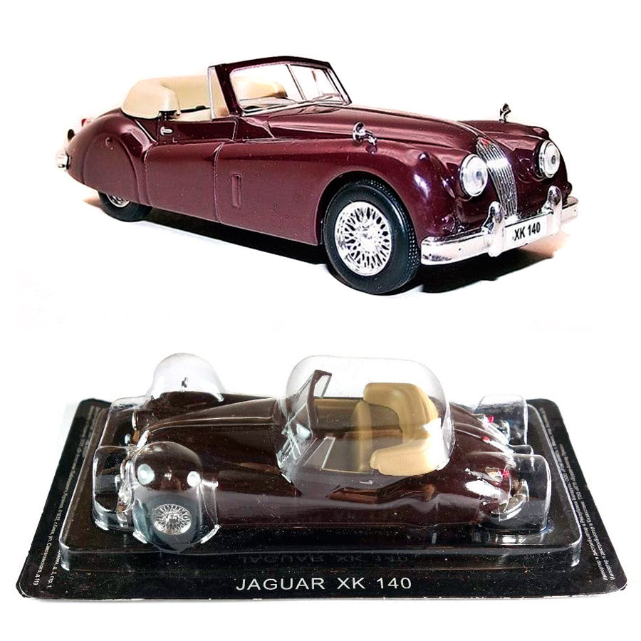 Jaguar XK140 Convertible Maroon (1/43) Premium Collectibles Mag Model