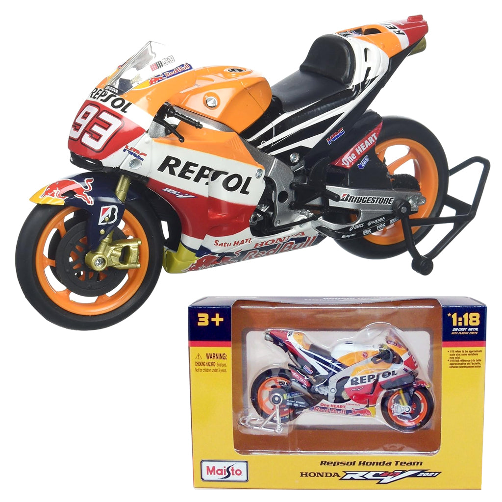Maisto Honda RC213V #93 Marc Marquez 2021 Repsol (1:18 Scale)