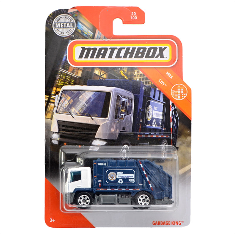 Matchbox Garbage King White (Long Card) 2020 MBX City (GKK72)
