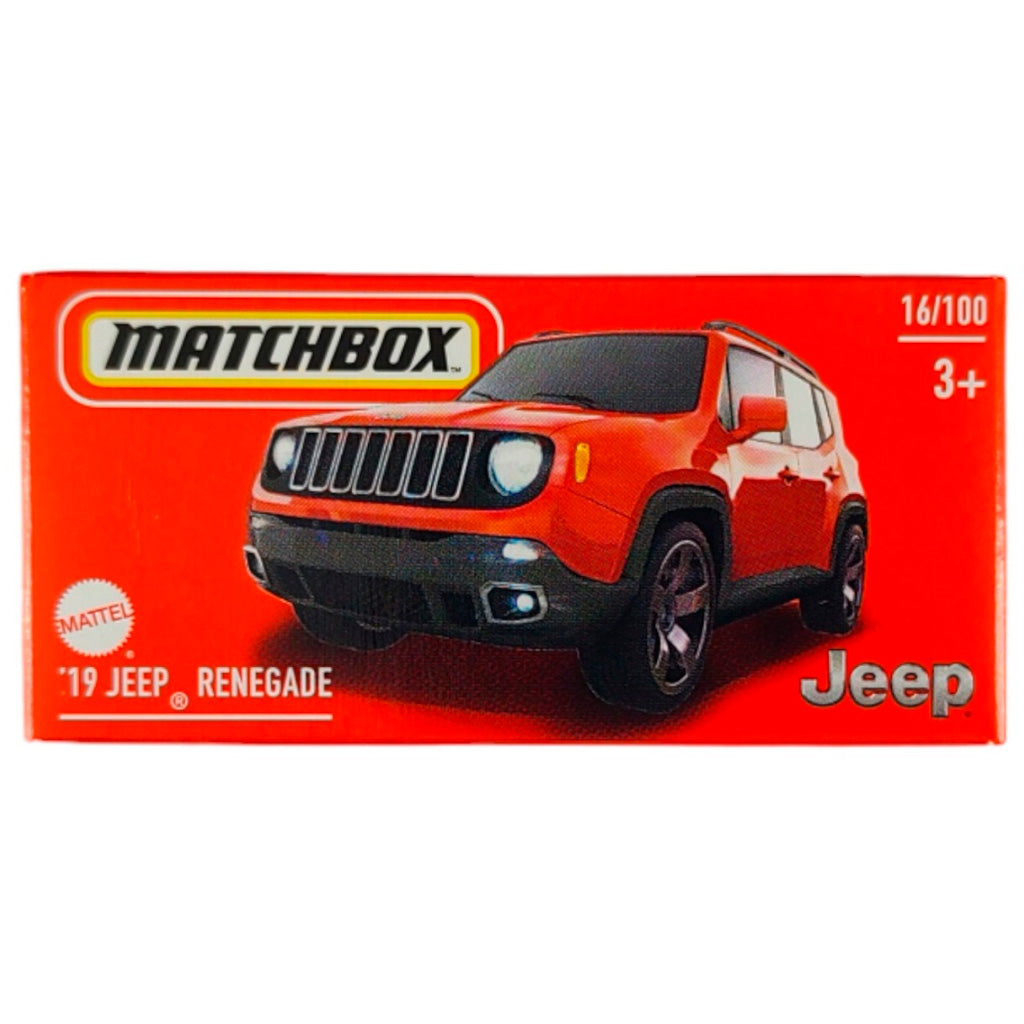 Jouet Die-cast Jeep Matchbox 2024 - Jeep Renegade 2019 Orange Modèle 16 Jouet Die-cast Jeep Matchbox 2024 - Jeep Renegade 2019 Orange Modèle 16