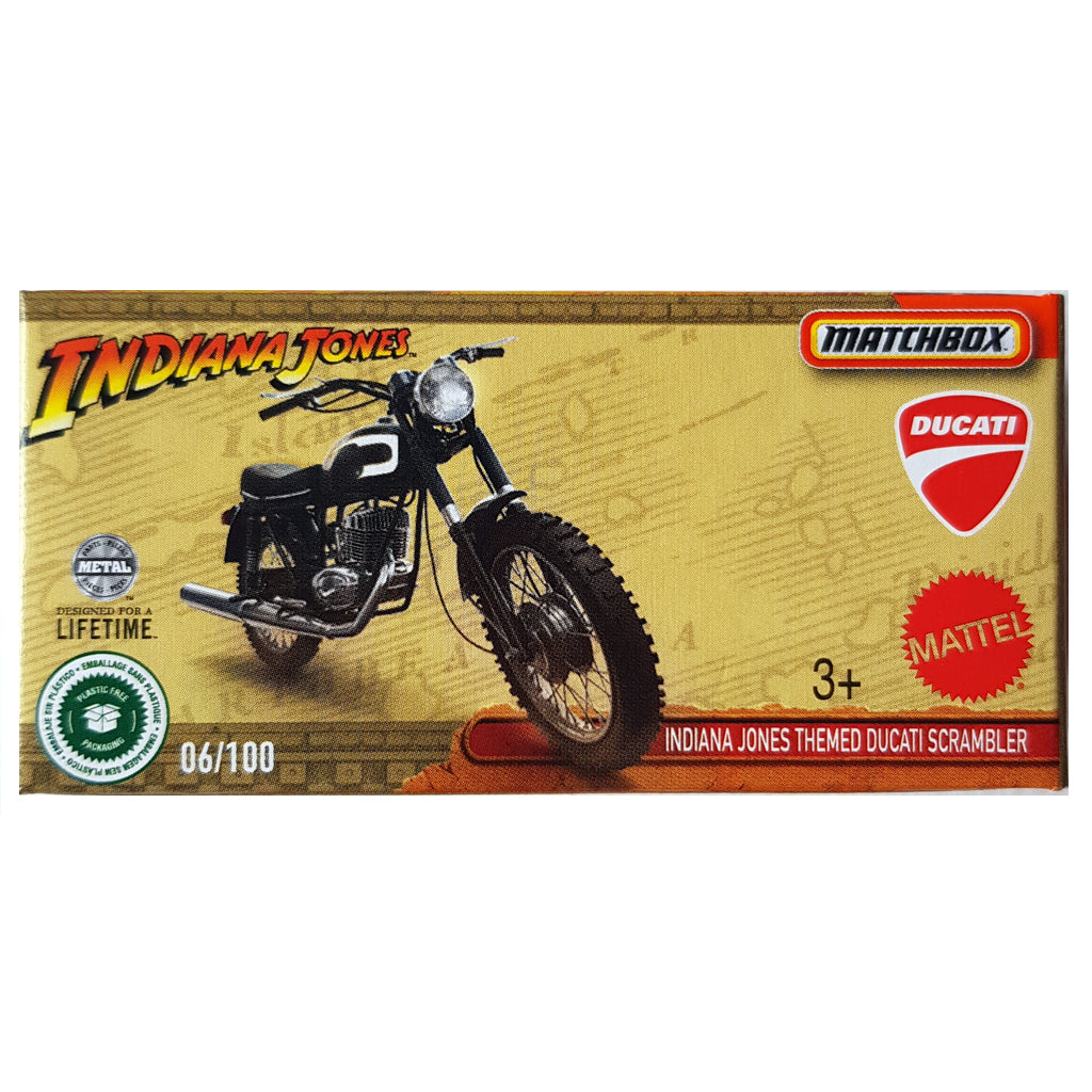 Matchbox Power Grabs - Indiana Jones Themed Ducati Scrambler (JFD96)