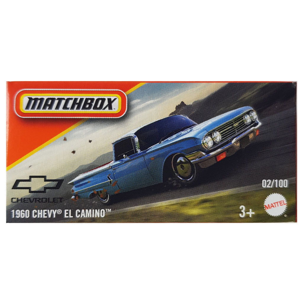 Matchbox Power Grabs - 1960 Chevy El Camino Blue (JFT06) (1:64)
