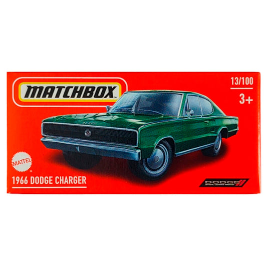 Matchbox Power Grabs - 1966 Dodge Charger Green (HVP94) (1:64)