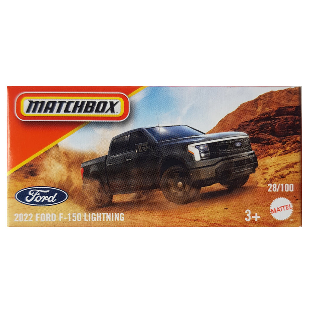 Matchbox Power Grabs - 2022 Ford F-150 Lightning Black (JFT08) (1:64)