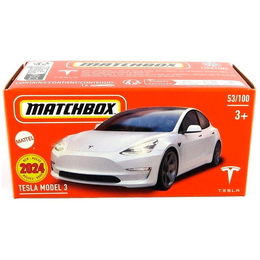 Matchbox Power Grabs - Tesla Model 3 White (HVP62) (1:64)