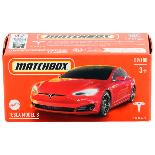 Matchbox Power Grabs - Tesla Model S Red (HVP82) (1:64)
