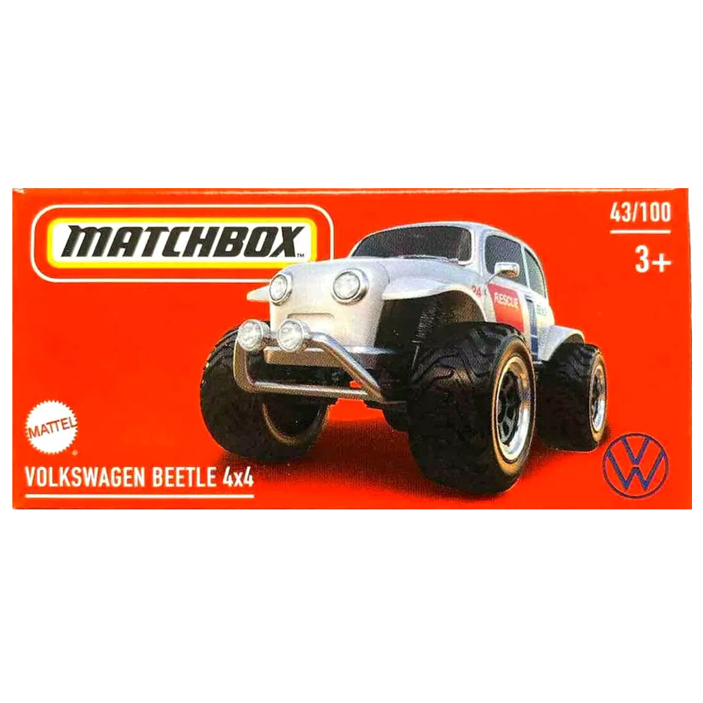 Matchbox Power Grabs - Volkswagen Beetle 4x4 White (HVR32) (1:64)