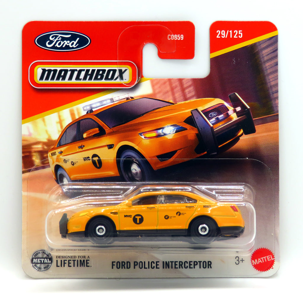 Matchbox - Ford Police Interceptor Yellow (SC) MBX City (JBT11)