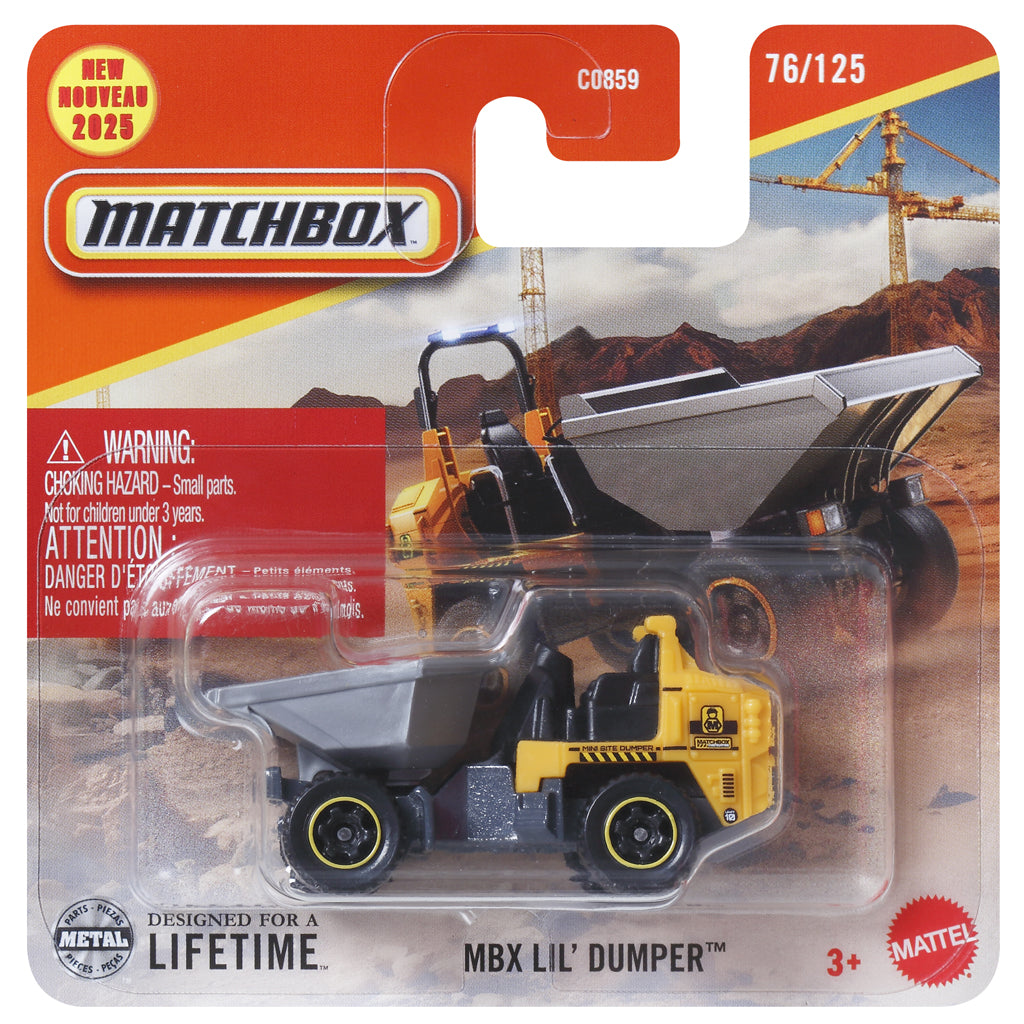 Matchbox - MBX Lil' Dumper Yellow (SC) 2025 MBX Construction (JBR20)