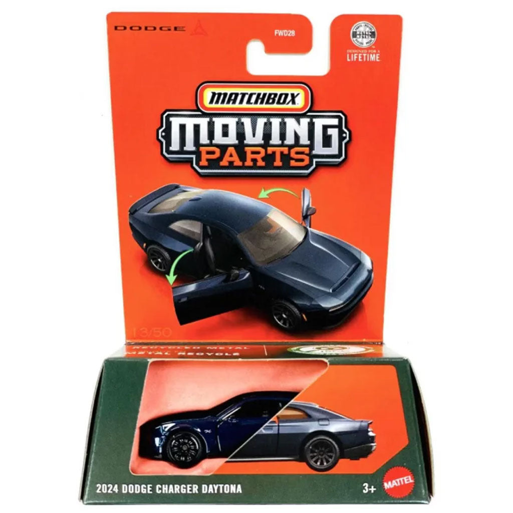 ディズニーカーズ ACTION 新品 スコットリッグスCharger バルボリン Matchbox Moving Parts 2026 - 2024 Dodge Charger Daytona Dark Blue