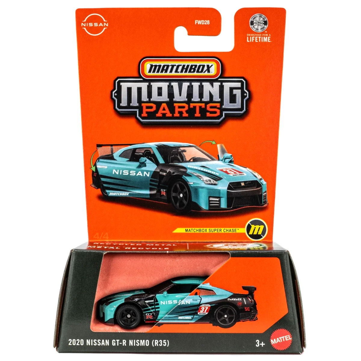 Matchbox Moving Parts Nissan GT-R Nismo R35 Super Chase