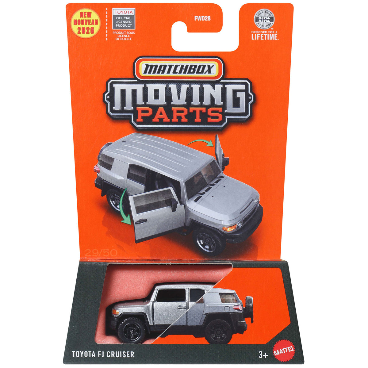 Matchbox Moving Parts 2026 - Toyota FJ Cruiser Grey (JTP80)