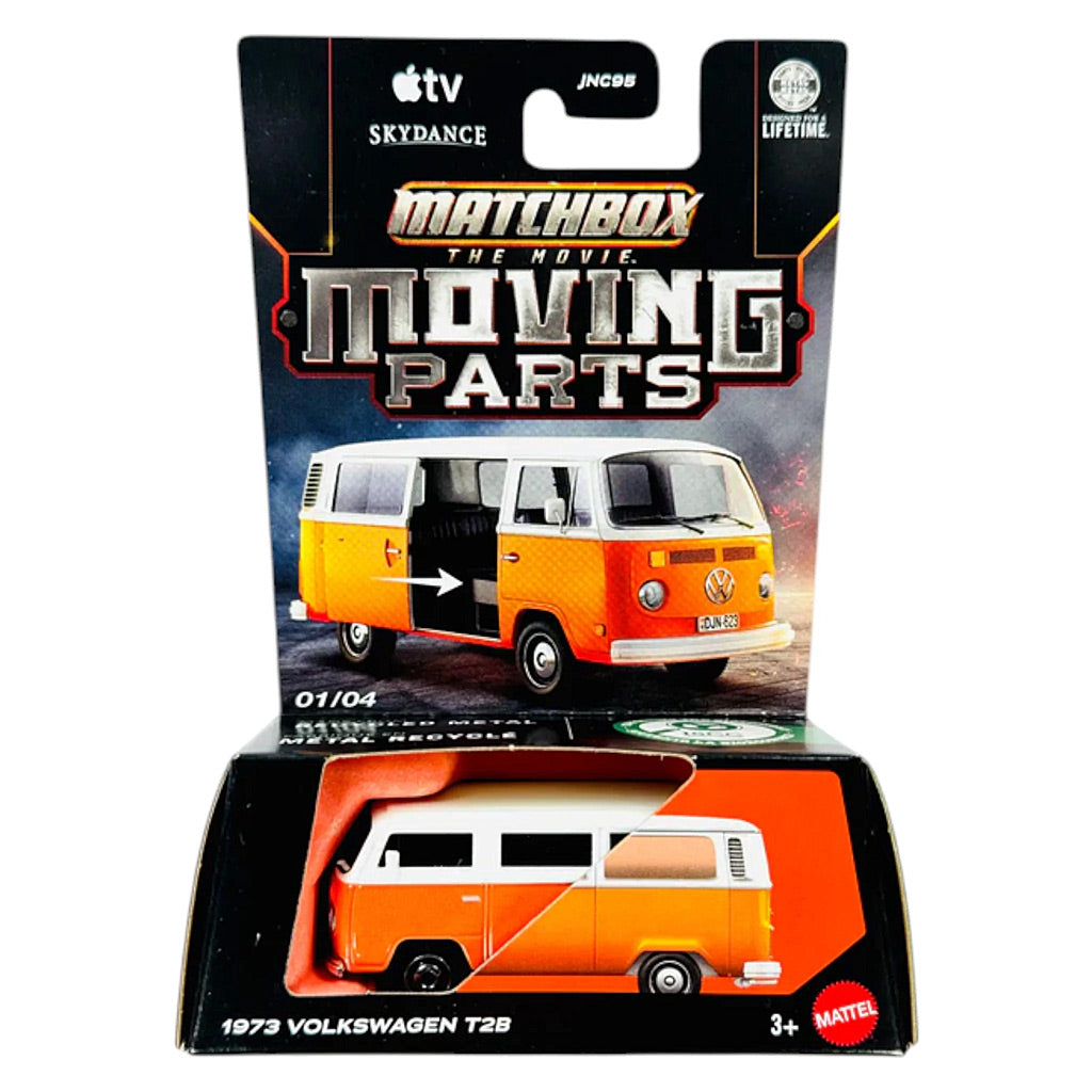 Matchbox The Movie Moving Parts - 1973 Volkswagen T2B Orange (JND36)