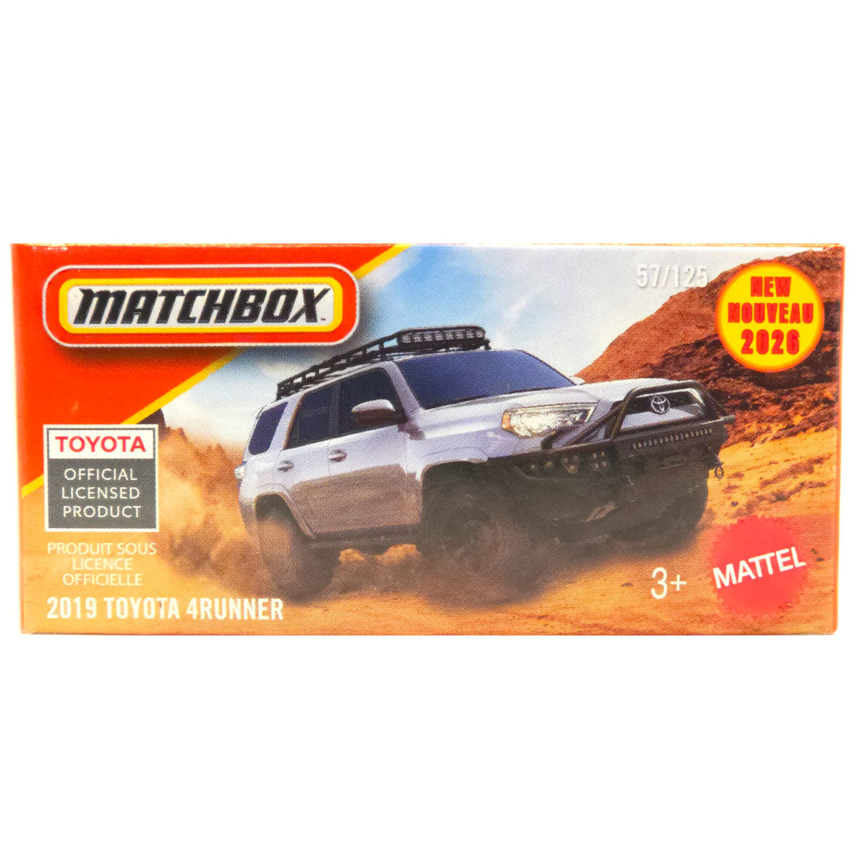 Matchbox Power Grabs - 2019 Toyota 4Runner Silver (2026 MBX Adventure)
