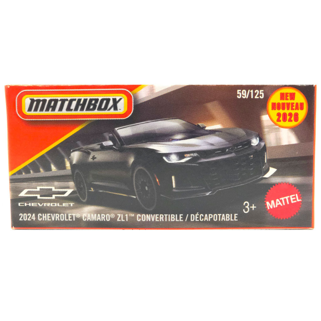 Matchbox Power Grabs - 2024 Chevrolet Camaro ZL1 Convertible Black