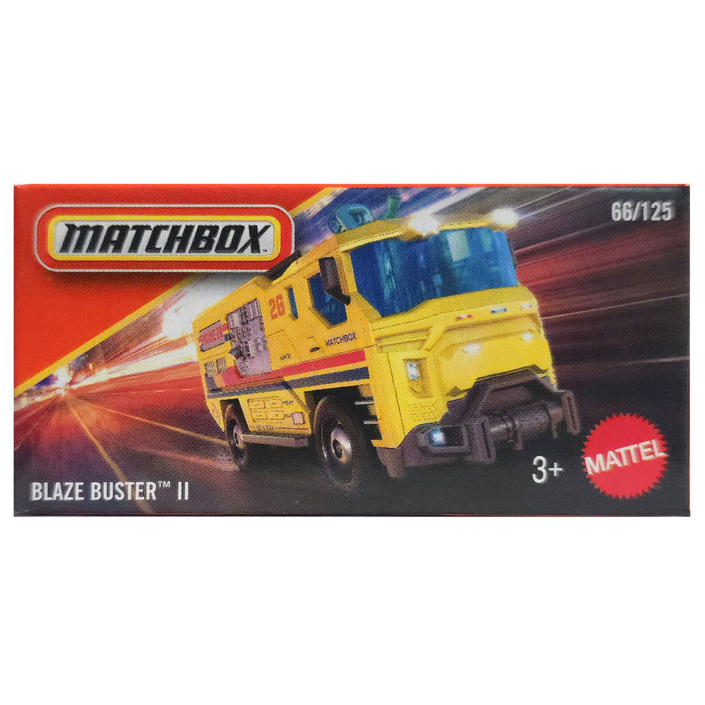 Matchbox Power Grabs - Blaze Buster II Yellow (2026 MBX Rescue)