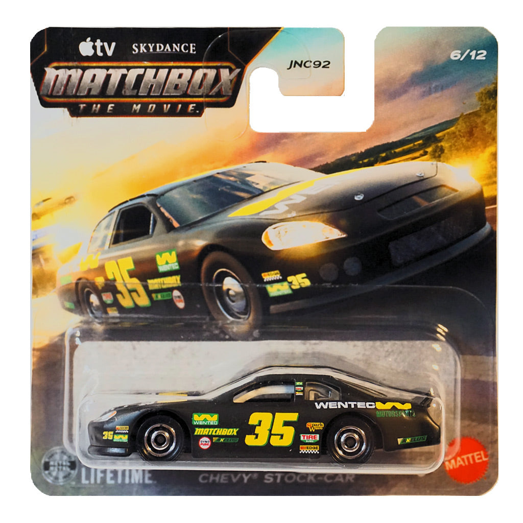 Matchbox The Movie - Chevy Stock Car Black #35 (SC) (JND14)