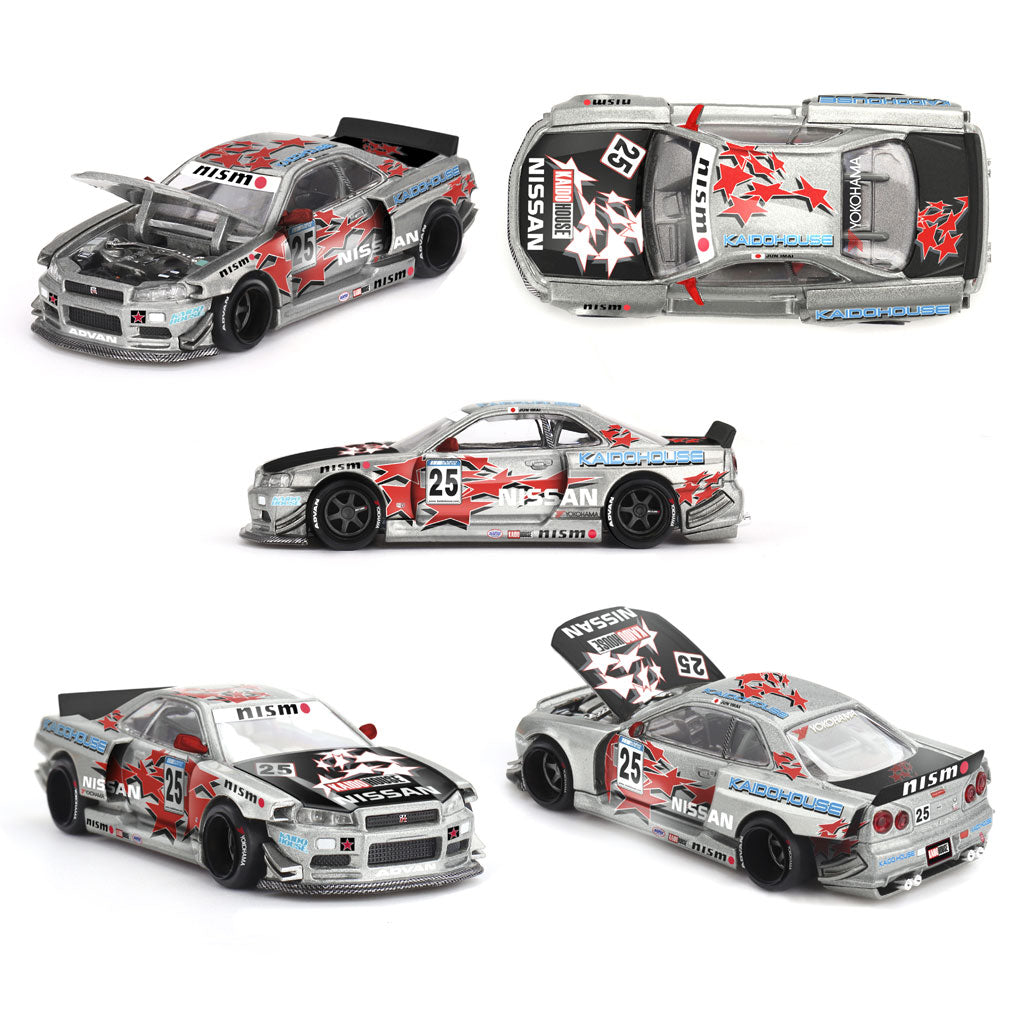 Mini GT Nissan Skyline GT-R R34 Kaido Star Racing V1 (197) 1:64 Scale
