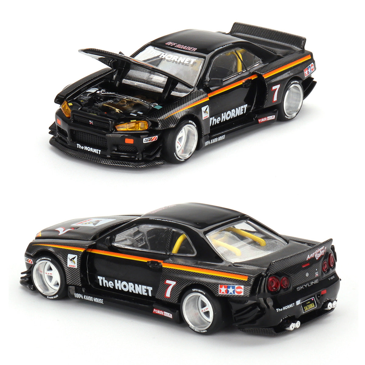 Mini GT Nissan Skyline GT-R R34 Kaido House The Hornet (093)(1:64)