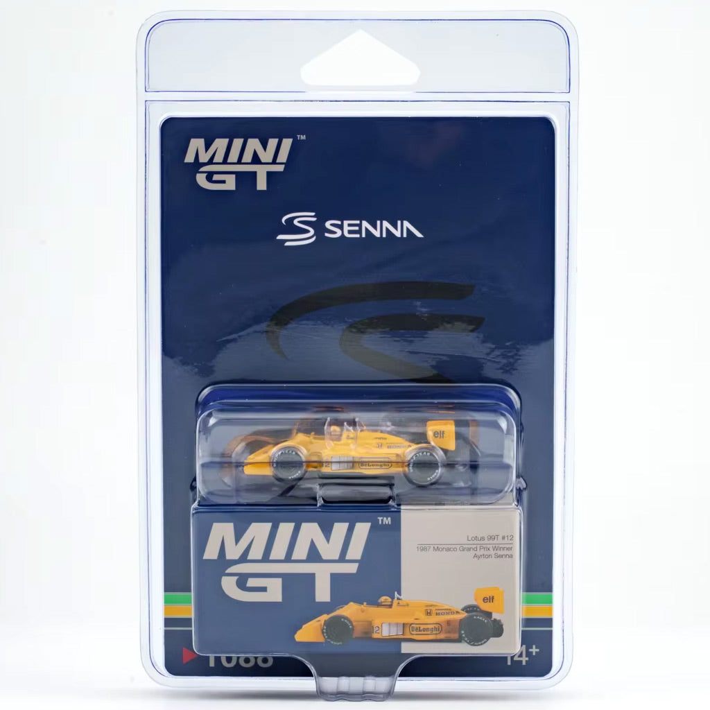 Mini GT Lotus 99T #12 Ayrton Senna 1987 Monaco (1088) (Blister Pack)