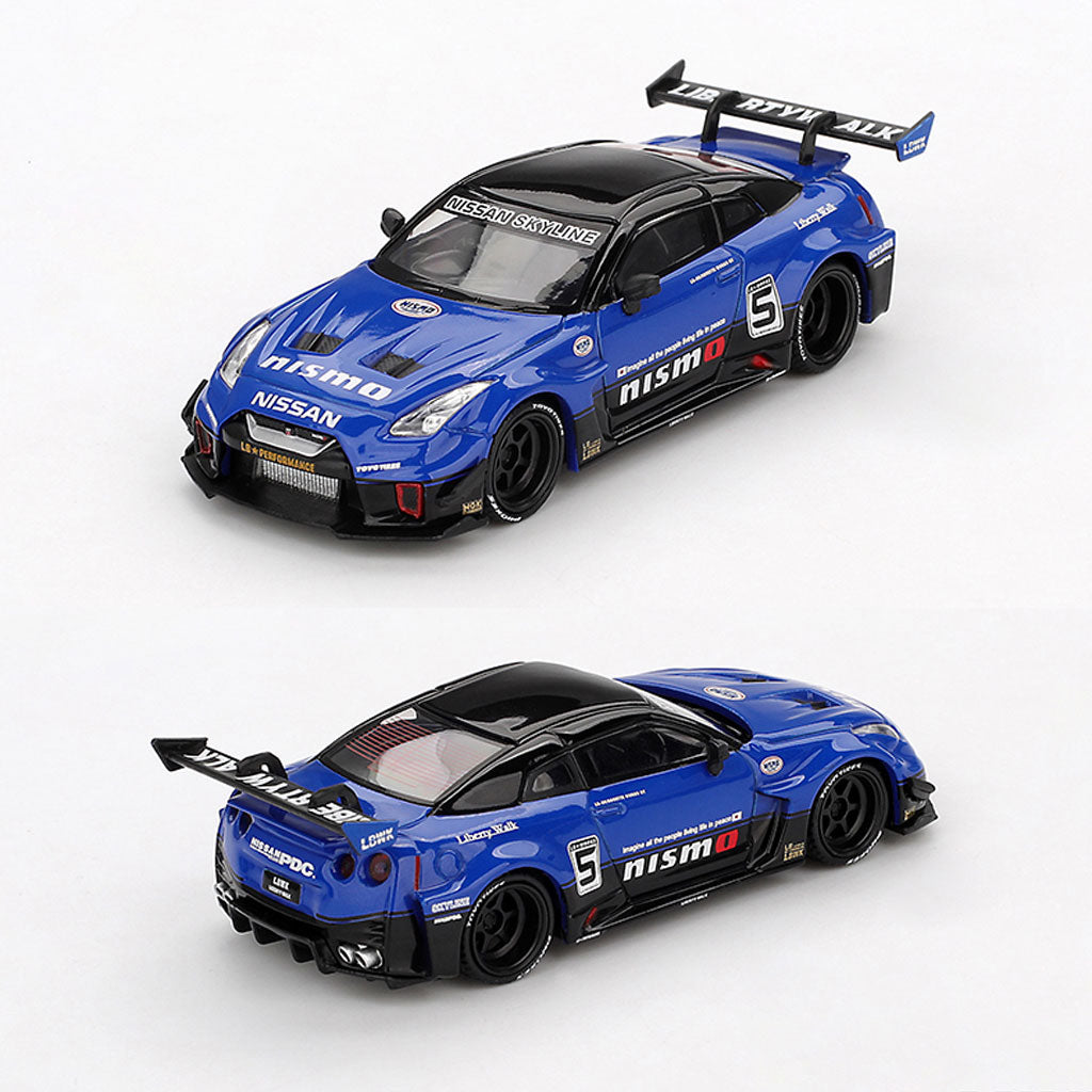 Mini GT LB-Silhouette Works GT Nissan 35GT-RR Ver2 Blue (1124) (1:64)