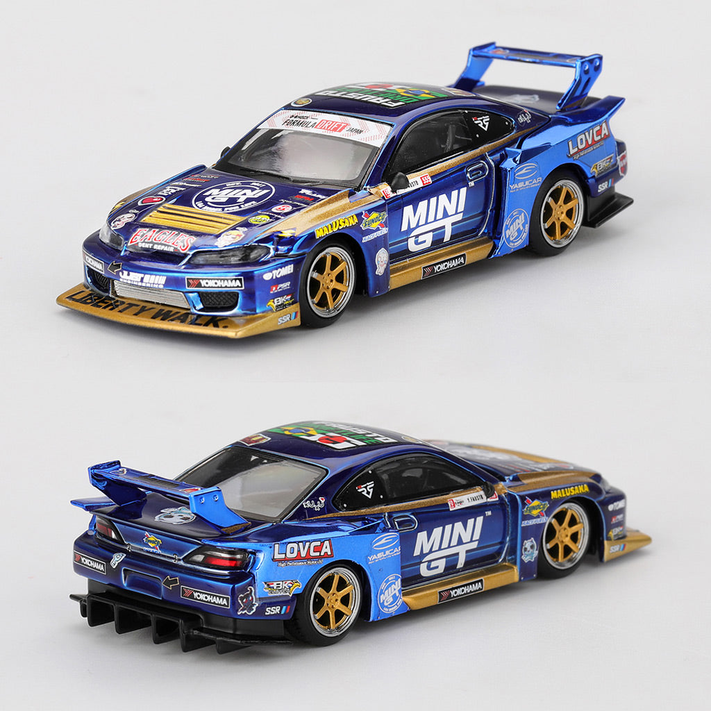 Mini GT Nissan S15 Silvia #555 Liberty Walk 2025 Formula Drift (1157)