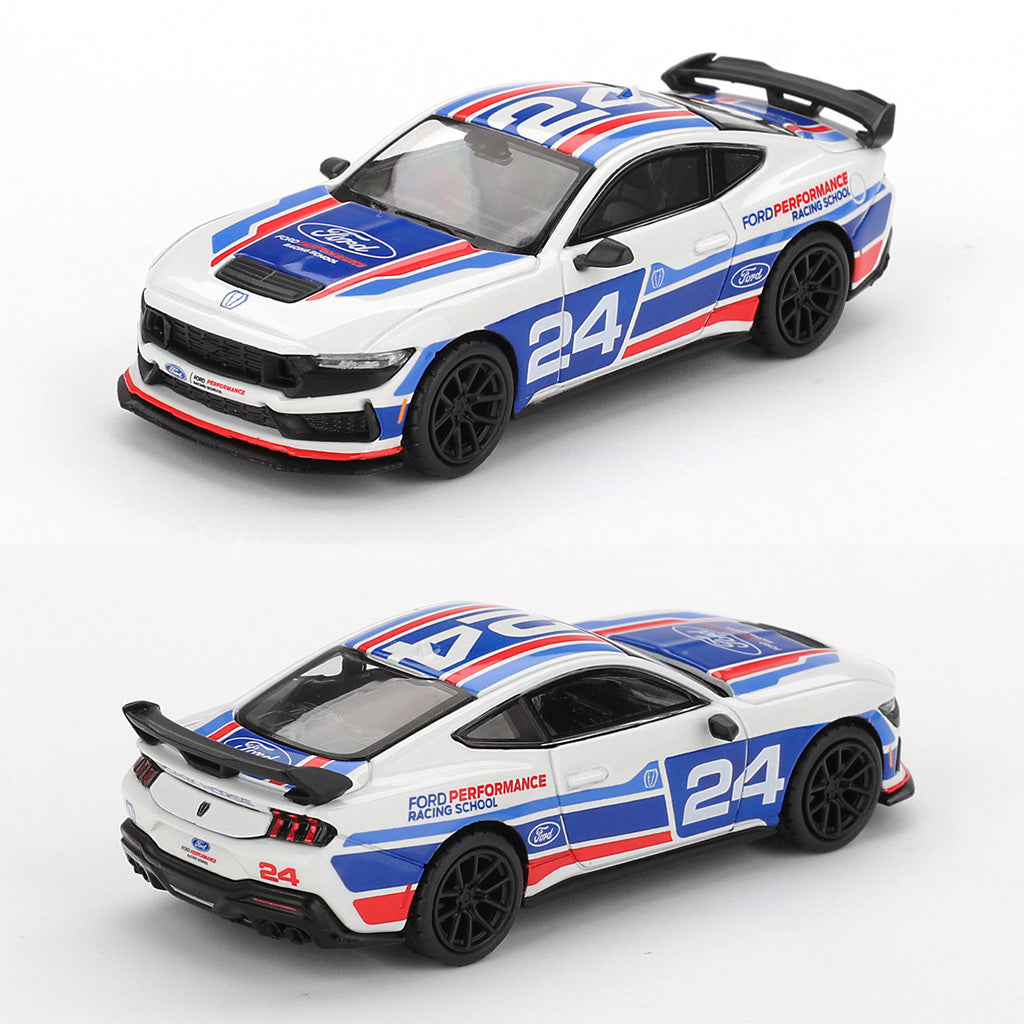 Mini GT Ford Mustang Dark Horse #24 Performance Racing School (1172)