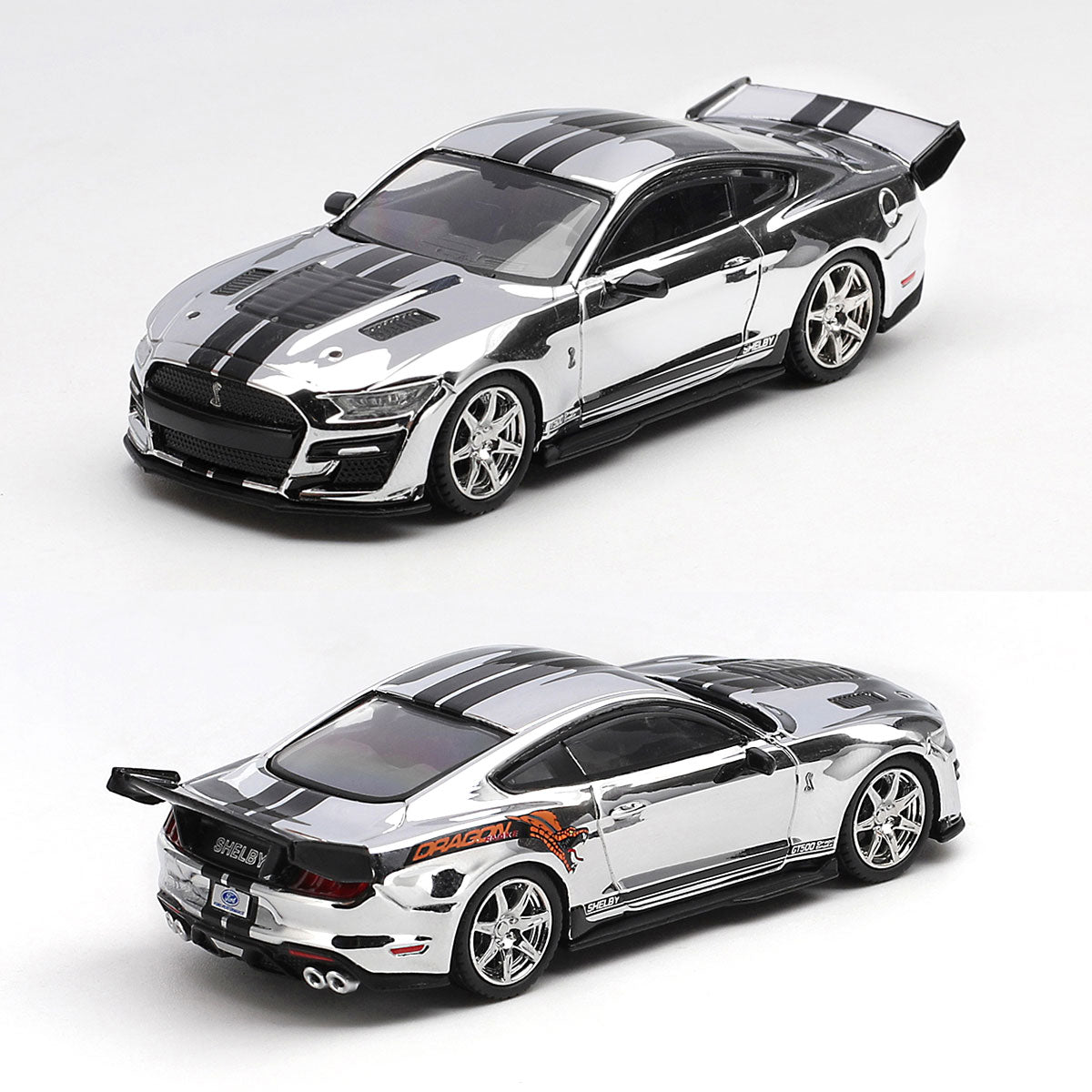 Mini GT Shelby GT500 Dragon Snake Concept Chrome Silver (1230) (1:64)