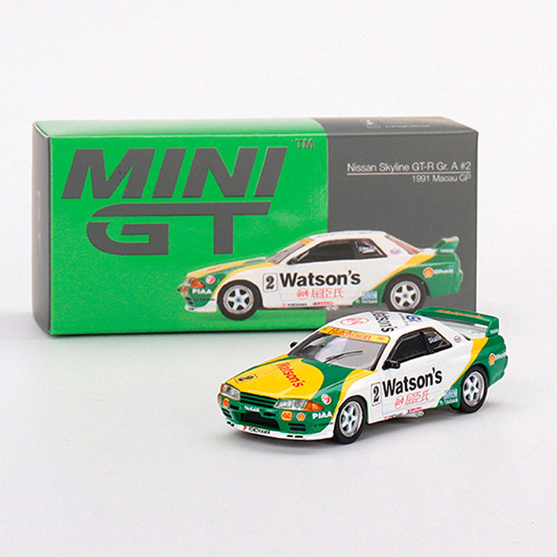 Mini GT Nissan Skyline GT-R R32 Group A #2 Macau GP 1991 (1/64) (377)