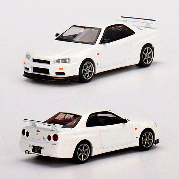 Mini GT Nissan Skyline GT-R R34 V-Spec N1 White (1:64) (397)