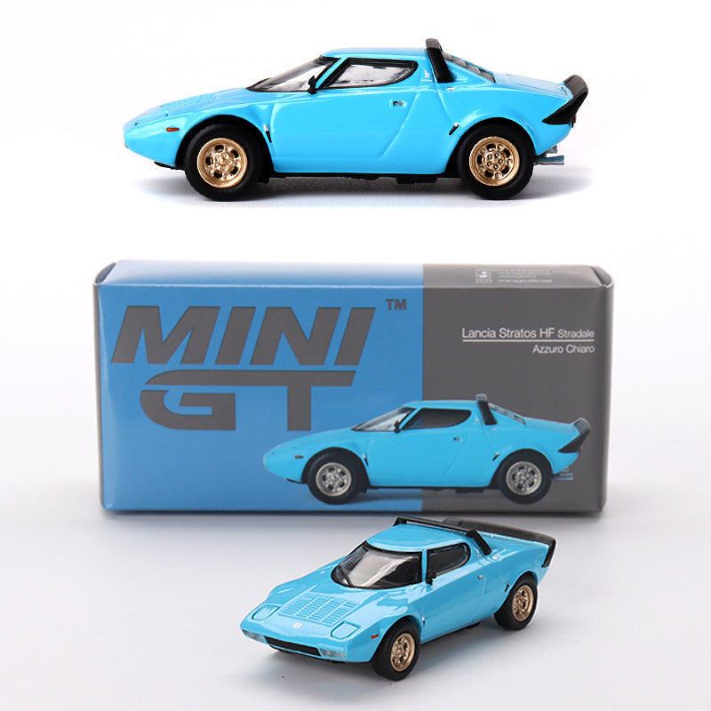 Mini GT Lancia Stratos HF Stradale Azzuro Chiaro (Light Blue) 624 (1:64)