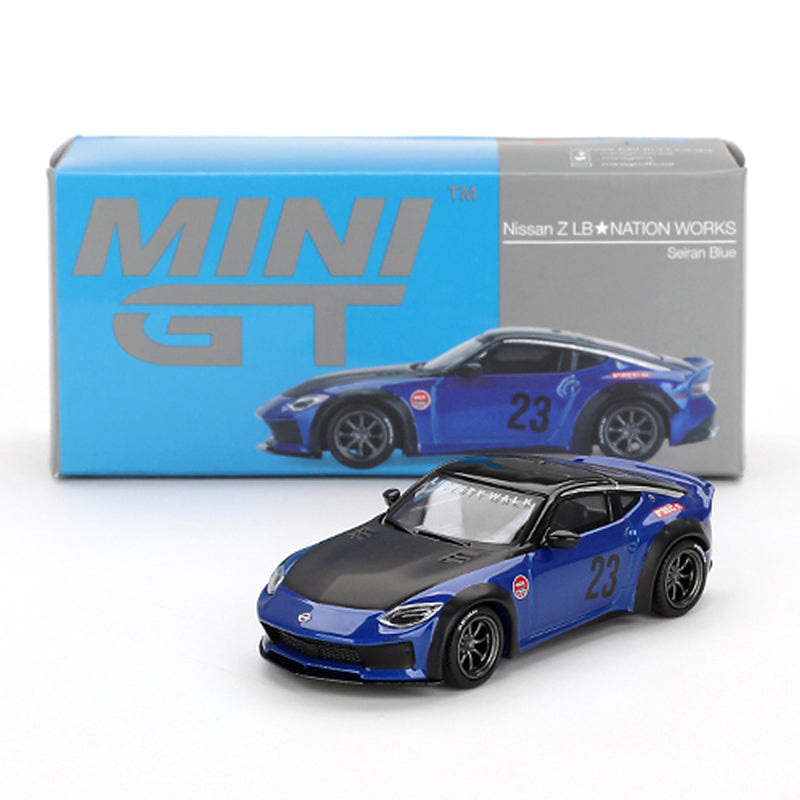 Mini GT Nissan Z LB Nation Works Seiran Blue (732) (1:64)