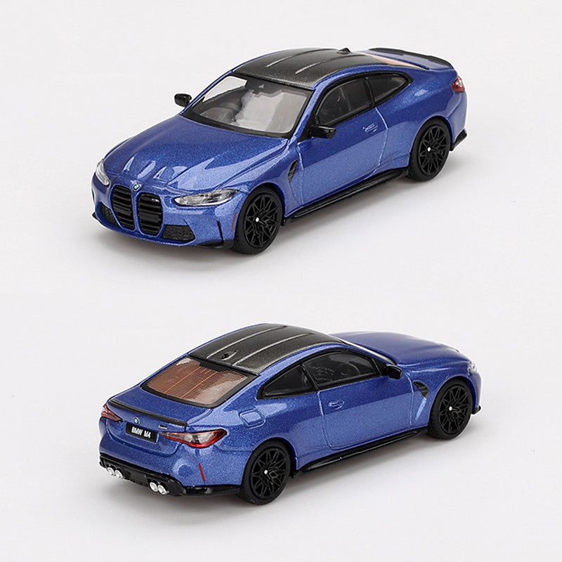 Mini GT BMW M4 Competition (G82) Portimao Blue (845) (1:64 Scale