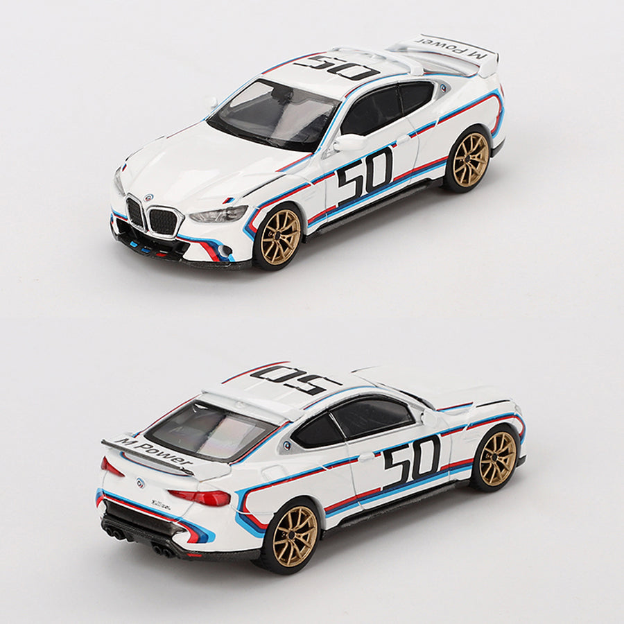 Mini GT BMW 3.0 CSL 2023 Alpine White (863) (1:64 Scale)