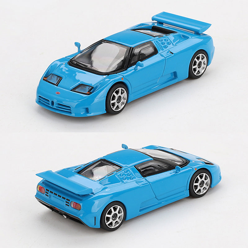 Mini GT Bugatti EB110 Super Sport Blu Bugatti Blue (890) (1:64 Scale)