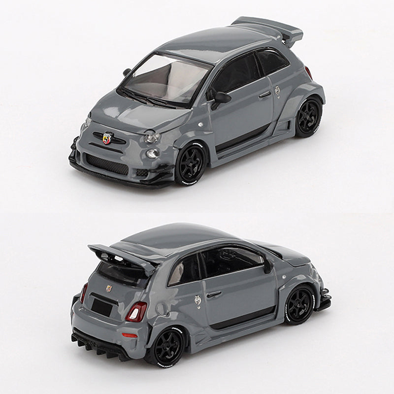Mini GT LB-Works x Abas Works Abarth 595 Grey (995) (1:64 Scale)