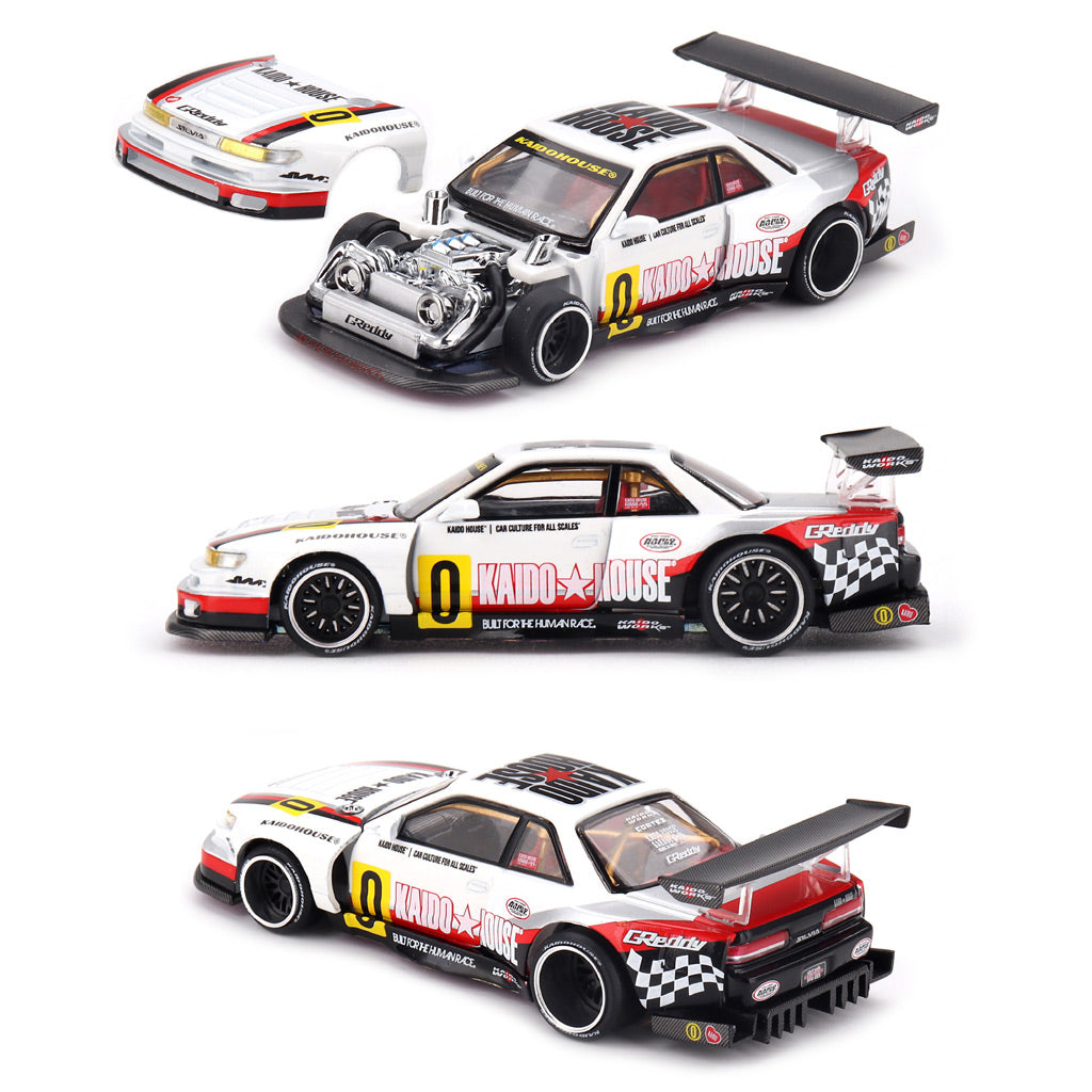 Mini GT Nissan Silvia S13-R Circuit Spec V1 White (251) (1:64 Scale)