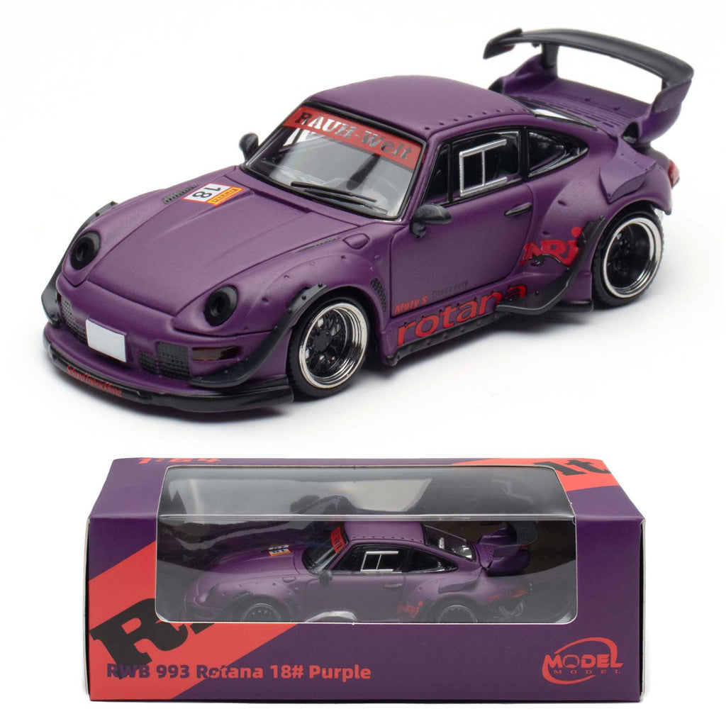 ModelModel RWB 993 Rotana #18 Purple (1:64 Scale) – AGR Models