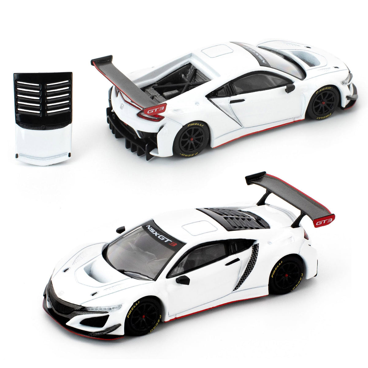 Pop Race Honda NSX GT3 Evo22 White (280) (1:64 Scale)