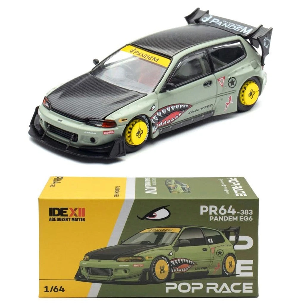 Pop Race Pandem Honda Civic EG6 Sharkmouth IDE XII 2025 (383) (1:64)