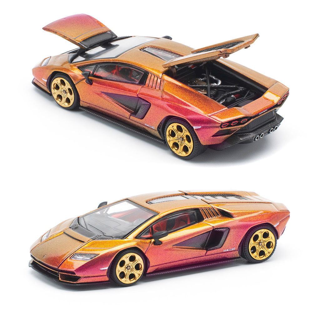Pop Race Lamborghini Countach LPI 800-4 Blu Hal (175) (1:64 Scale)