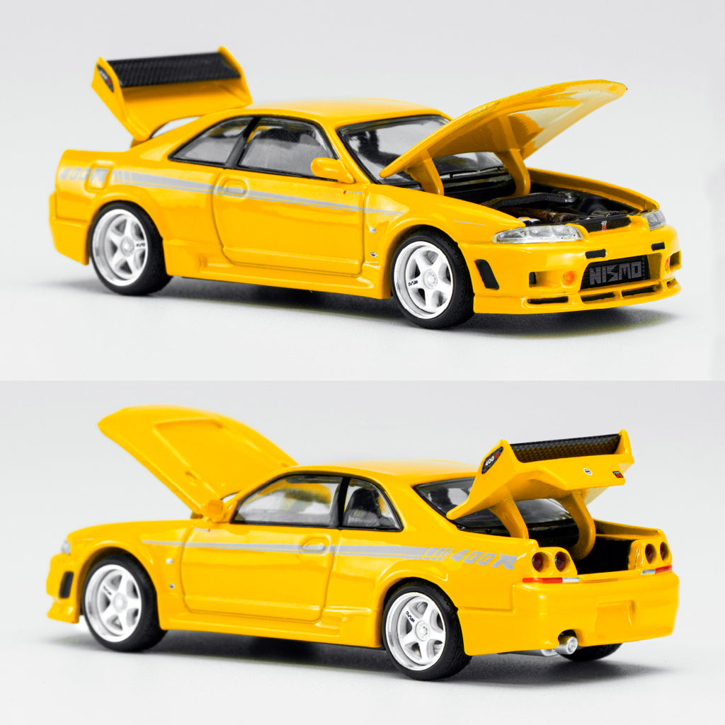 Pop Race Nissan Skyline R33 GT-R Nismo 400R Yellow (1:64)