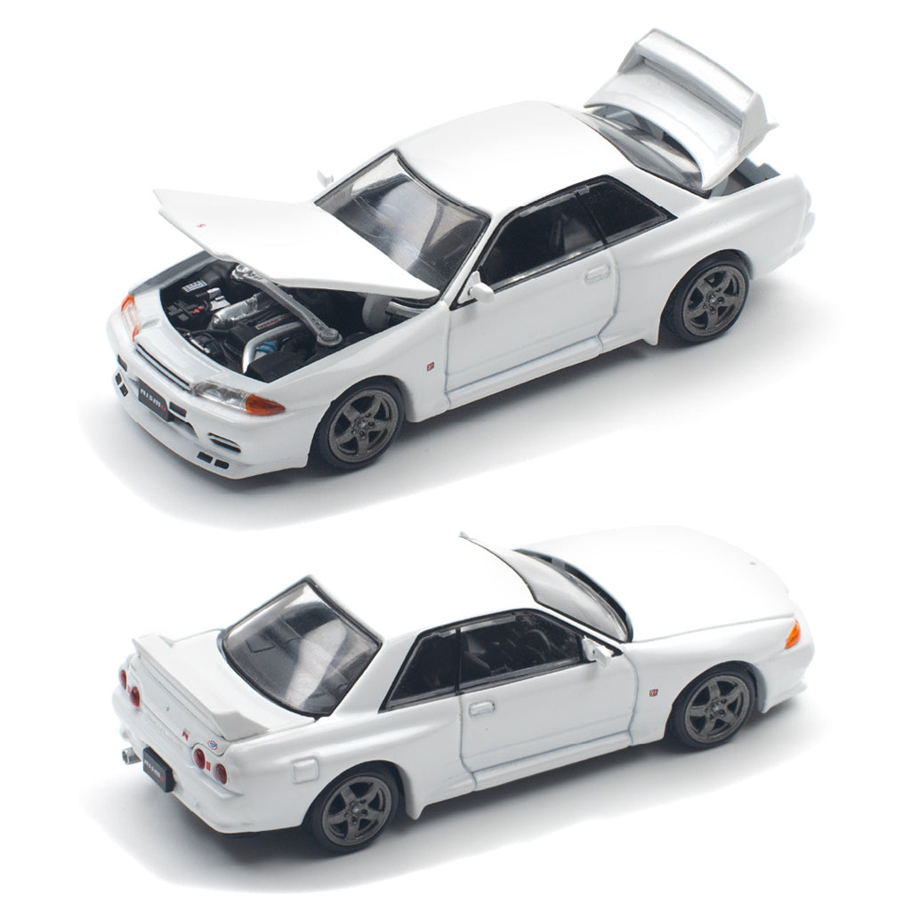 Pop Race Nissan Skyline GT-R R32 Crystal White (1:64 Scale