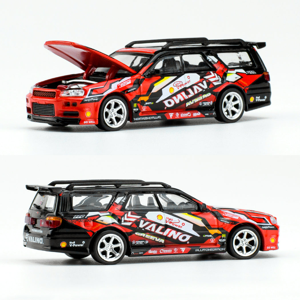 Pop Race Nissan Stagea Pluto Mok DRIFTAGEA34 Shell Valino (1:64)