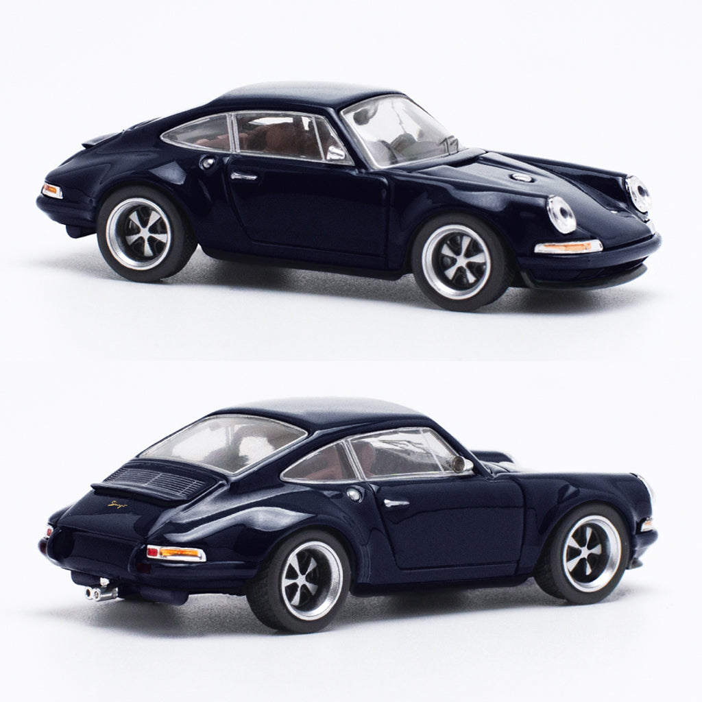 thumbnail image 2 of Pop Race 1/64 Porsche 911 Singer – Monaco Blue – Diecast Model PR640100 – 2024 Release 2 of 4