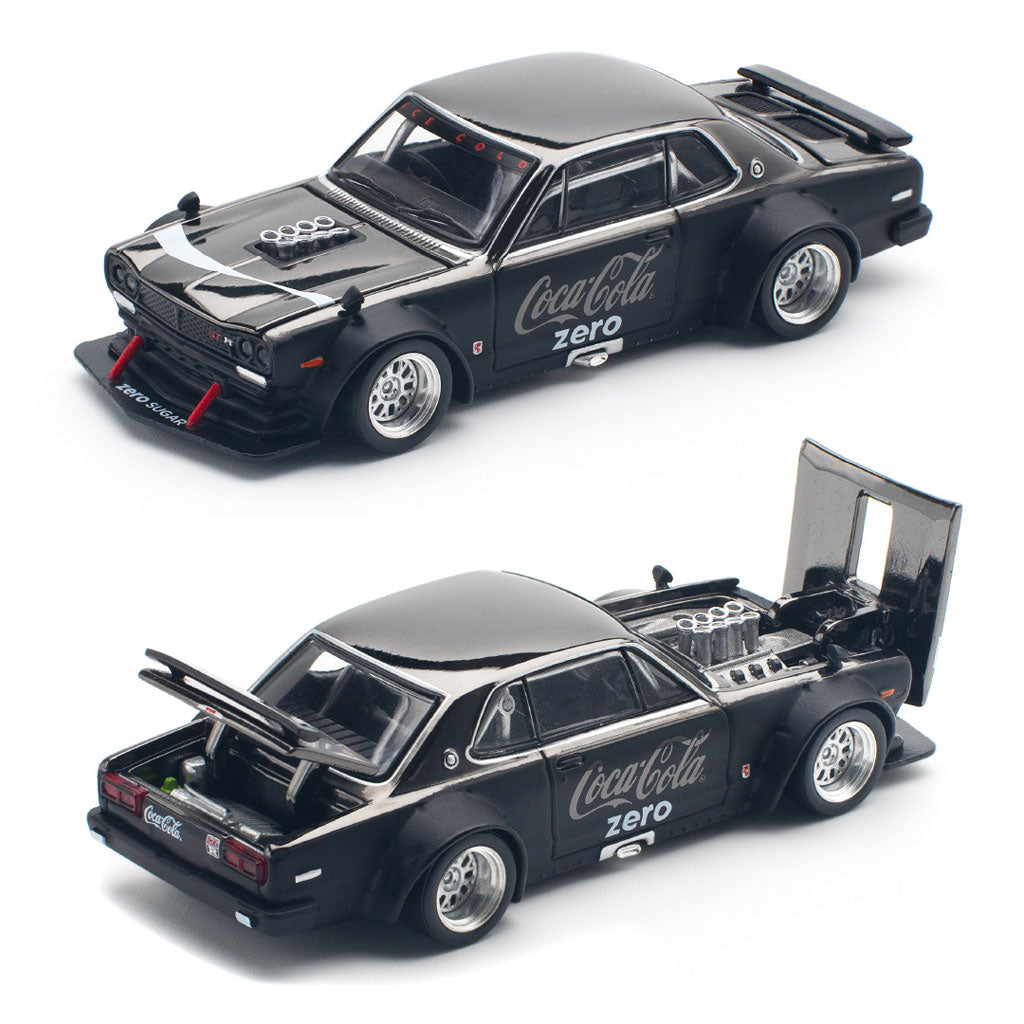Pop Race Nissan Skyline GT-R V8 Drift Hakosuka Coca Cola (1:64 Scale)