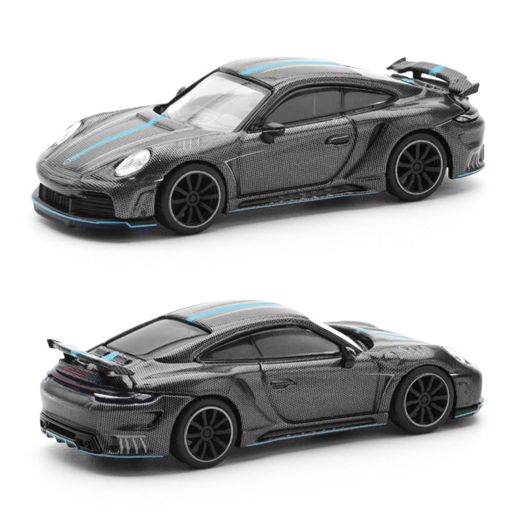 Pop Race Stinger 992 Carbon Edition Blue Line (254) (1:64 Scale)