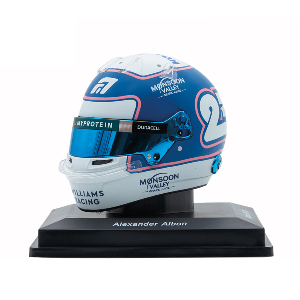 Alexander Albon 2024 Monaco GP Williams F1 Mini Helmet 1:5 Spark