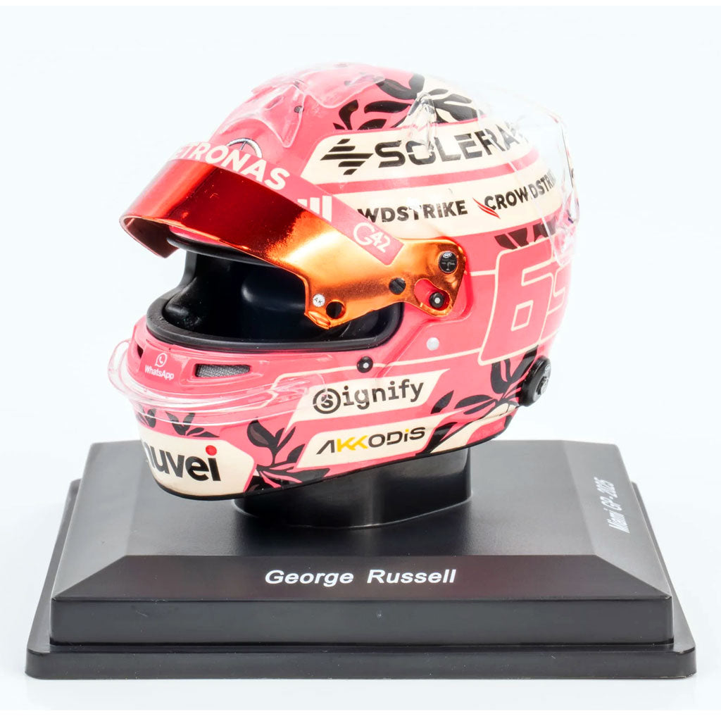 George Russell 2025 Miami GP Mercedes F1 Mini Helmet (1:5 Scale) Spark