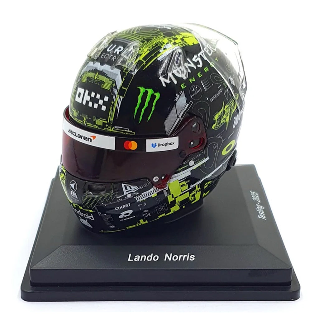 Lando Norris 2025 Testing McLaren F1 Mini Helmet (1:5 Scale) Spark